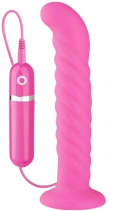 VAGINA TICKLER DILDO-VIBR.P-G 10 FUNC.VENTOSA 18Cm Rosa   RF: VC65593