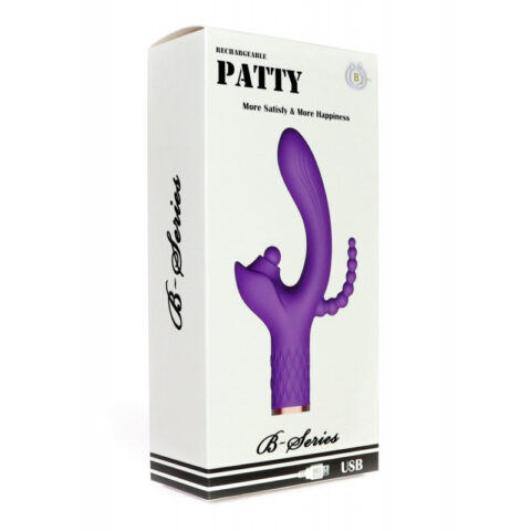 PATTY - VIBRADOR, TAPPING, ESTIMULACIÓN ANAL -49 MODOS -  RECARGABLE - PÚRPURA                                    RF:VC64084