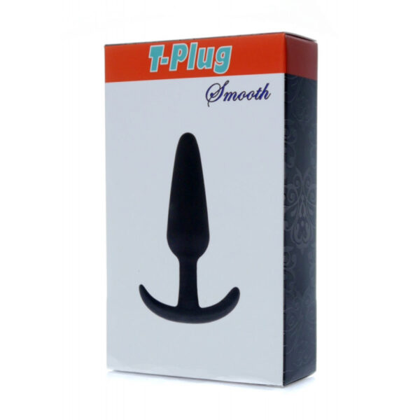 Boss Series Smooth Anal T-Plug TPE 12x2,8cm Negro - Imagen 3