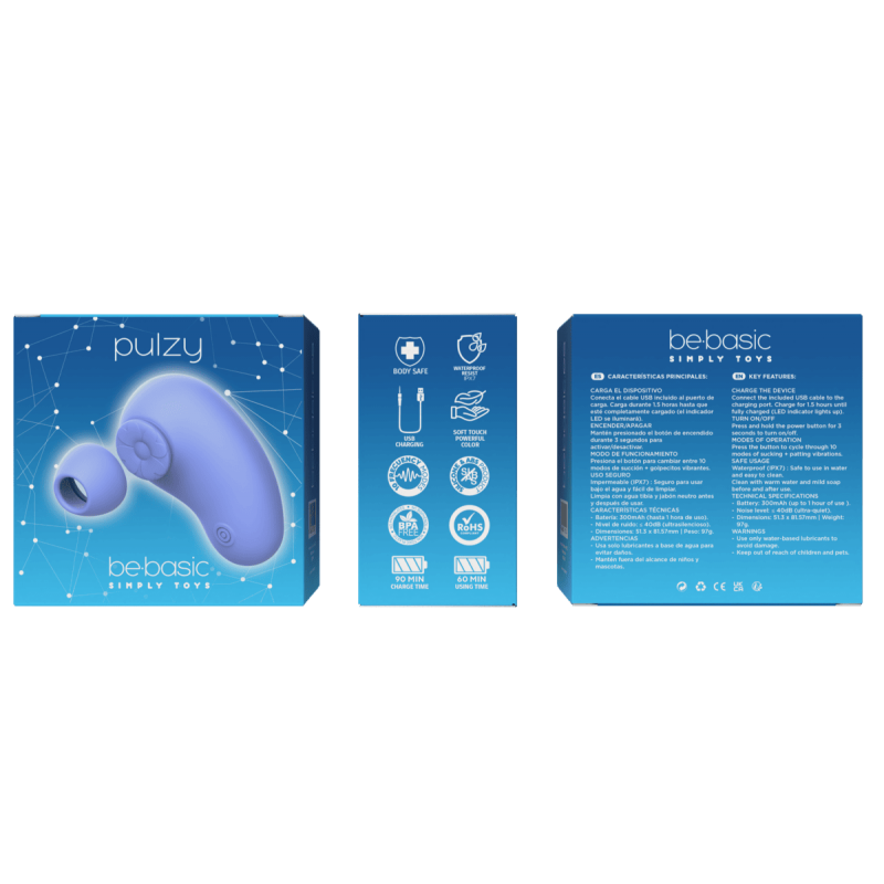 PULZY - SUCCIONADOR Y TAPPING RECARGABLE 10 MODOS - BE BASIC RF:VC66340 - Imagen 4